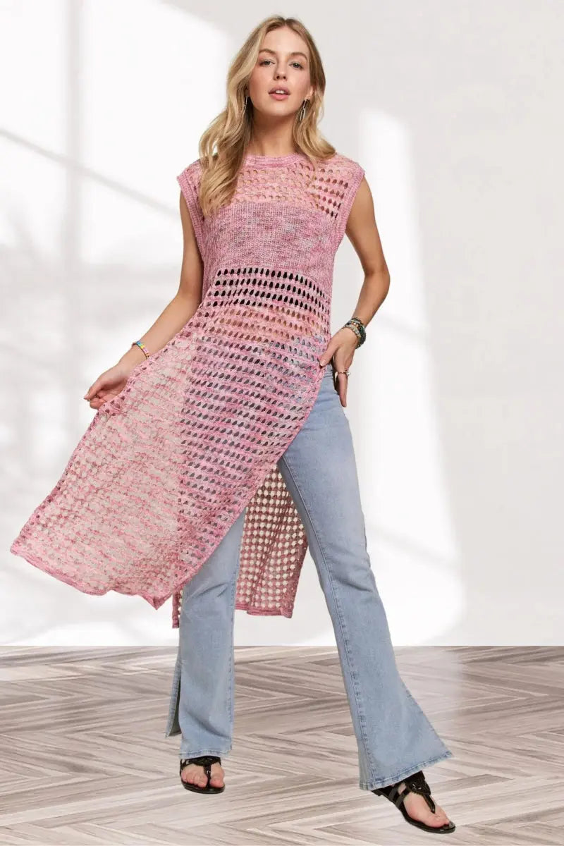 ADORA Multi Color Crochet Tunic Top - Love Salve